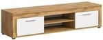 Lowboard Jam Eiche Wotan Nachbildung wei&szlig; B/H/T: ca. 160x37x40 cm