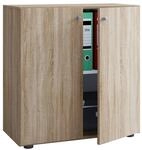 B&uuml;roschrank Lona L Eiche Sonoma Nachbildung wei&szlig; B/H/T: ca. 70x74x39 cm