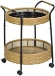 Outsunny Servierwagen gelb Edelstahl B/H/L: ca. 50x50x66 cm