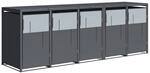 Westmann M&uuml;lltonnenbox Tonus anthrazit B/H/L: ca. 330x116x80 cm