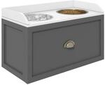 PawHut Hundenapf grau MDF B/H/L: ca. 30x36x60 cm