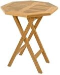 VCM Balkontisch braun Teakholz H/D: ca. 75x60 cm