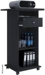 VCM Beamer-Stand Rollwagen Schublade schwarz
