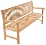 VCM Gartenbank braun Teakholz B/H/L: ca. 60x90x180 cm