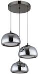 GLOBO H&auml;ngeleuchte Chrom schwarz Glas Metall B/H/L: ca. 53x25,5x57 cm
