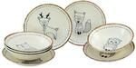 CreaTable Tellerset Freunde des Waldes beige Steinzeug D: ca. 21 cm