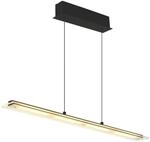 GLOBO LED-Pendelleuchte Novak schwarz Metall Glas B/L/D: ca. 9x88x150 cm