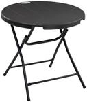 Outsunny Gartentisch dunkelgrau Polyethylen B/H/L: ca. 80x73x80 cm