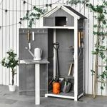 Outsunny Gartenhaus grau B/H/L: ca. 52,5x182x78 cm