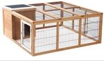 PawHut Stall natur Holz B/H/L: ca. 120x123x52 cm