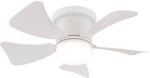 GLOBO LED-Deckenventilator Opal wei&szlig; H/D: ca. 13x40,6 cm max. 10 W