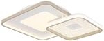 GLOBO LED-Deckenleuchte sand Opal wei&szlig; Kunststoff Metall B/H/L: ca. 50x9x50 cm 1