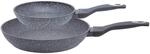 Pfannenset grau Aluminium 2 tlg.