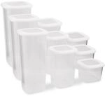 HermiaConcept Frischhaltebox-Set Lucienne 9-tlg. wei&szlig;