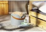 Inter Link Hocker Dilia dunkelgrau MDF B/H/T: ca. 42x36x30 cm