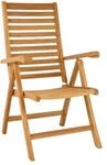 VCM Gartenstuhl braun Teakholz B/H/T: ca. 61x111x65 cm