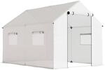 Outsunny Folientunnel B/H/T/L: ca. 200x200x200x300 cm wei&szlig;