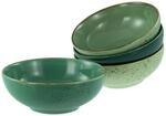 CreaTable Sch&uuml;ssel-Set Nature Collection Green Life gr&uuml;n Steinzeug