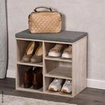 Kesper Schuhregal wei&szlig;grau Spanplatte B/H/L: ca. 29,5x48x51,5 cm