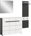 Garderobe Canu basaltgrau Nachbildung wei&szlig; B/H/T: ca. 180x190x37 cm