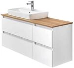 Waschbeckenunterschrank Quickset 360 wei&szlig; glanz B/H/T: ca. 110x53x49 cm