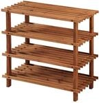 Kesper Schuhregal natur Holz B/H/L: ca. 26x52x54 cm