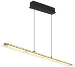 GLOBO LED-Pendelleuchte Novak schwarz Metall Glas B/L/D: ca. 9x115x150 cm