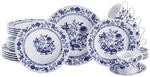 CreaTable Kombiservice Flora Zwiebelmuster wei&szlig; Porzellan 30 tlg.