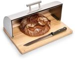 Zeller Brotkasten silber Edelstahl B/H/L: ca. 28x16x39 cm