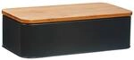 Zeller Brotkasten schwarz Metall B/H/L: ca. 23x13x42,5 cm