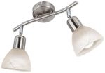 Nowa Spotbalken 81890201 nickel matt warmwei&szlig; Glas Metall H/D: ca. 16,8x10 cm...