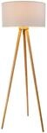 Nowa Stehlampe 40120107 braun wei&szlig; Holz H/D: ca. 150x50 cm E27 1 Brennstellen