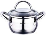 BERGNER Kasserolle GOURMET silber Edelstahl B/H/L/D: ca. 21,5x14x29,5x20 cm