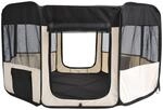 PawHut Welpenauslauf schwarz Polyester