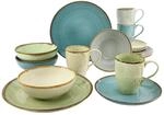 CreaTable Kombiservice NATURE COLLECTION multicolor Steingut 16 tlg.