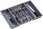 Kesper Besteckkasten grau Kunststoff B/H/T: ca. 29x6,5x38 cm