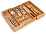 Zeller Besteckkasten ausziehbar natur Bambus B/H/L: ca. 35x6,5x43 cm