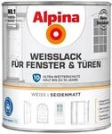 Alpina Wei&szlig;lack f&uuml;r T&uuml;ren & Fenster wei&szlig; seidenmatt ca. 2 l