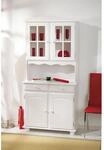 Vitrine Valencia wei&szlig; lackiert Kiefer B/H/T: ca. 88x198x43 cm