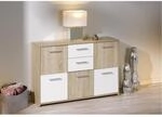 Kommode Elvezia Eiche Sonoma Nachbildung wei&szlig; B/H/T: ca. 115x77x30 cm