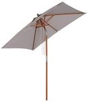 Outsunny Sonnenschirm grau Holz B/H/L: ca. 150x230x200 cm