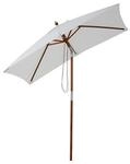 Outsunny Sonnenschirm creme Bambus B/H/L: ca. 150x230x200 cm