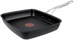 Tefal Grillpfanne Jamie Oliver silber Aluminium B/H/L: ca. 27x5,2x23 cm