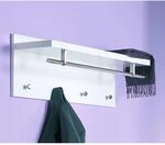 Wandgarderobe wei&szlig; Hochglanz B/H/T: ca. 75x26x30 cm