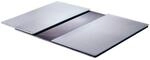 Zeller Herd-/Schneideabdeckplatten-Set Metall silber Glas B/H/L: ca. 30x0,8x52 cm