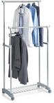 Zeller Rollkleiderst&auml;nder Silbergrau Metall B/H/L: ca. 43x170x83 cm