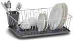Zeller Geschirrabtropfst&auml;nder grau Metall B/H/L: ca. 35x13,5x45,5 cm