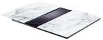 Zeller Herdabdeck-/Schneideplattenset Marmor Marmoroptik Glas B/H/L: ca. 30x0,8x52 cm
