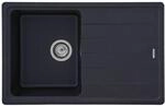 Respekta Einbausp&uuml;le Columbia 78 x 50 S schwarz Granitverbundmaterial B/H/T: ca.