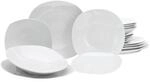 CreaTable Tafelservice Square wei&szlig; Porzellan 18 tlg.